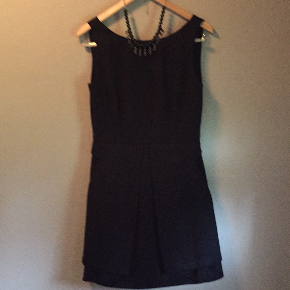 Louche -Junior size 14 black dress and necklace.